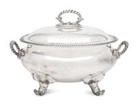 An English Silver-Plate Covered Tureen