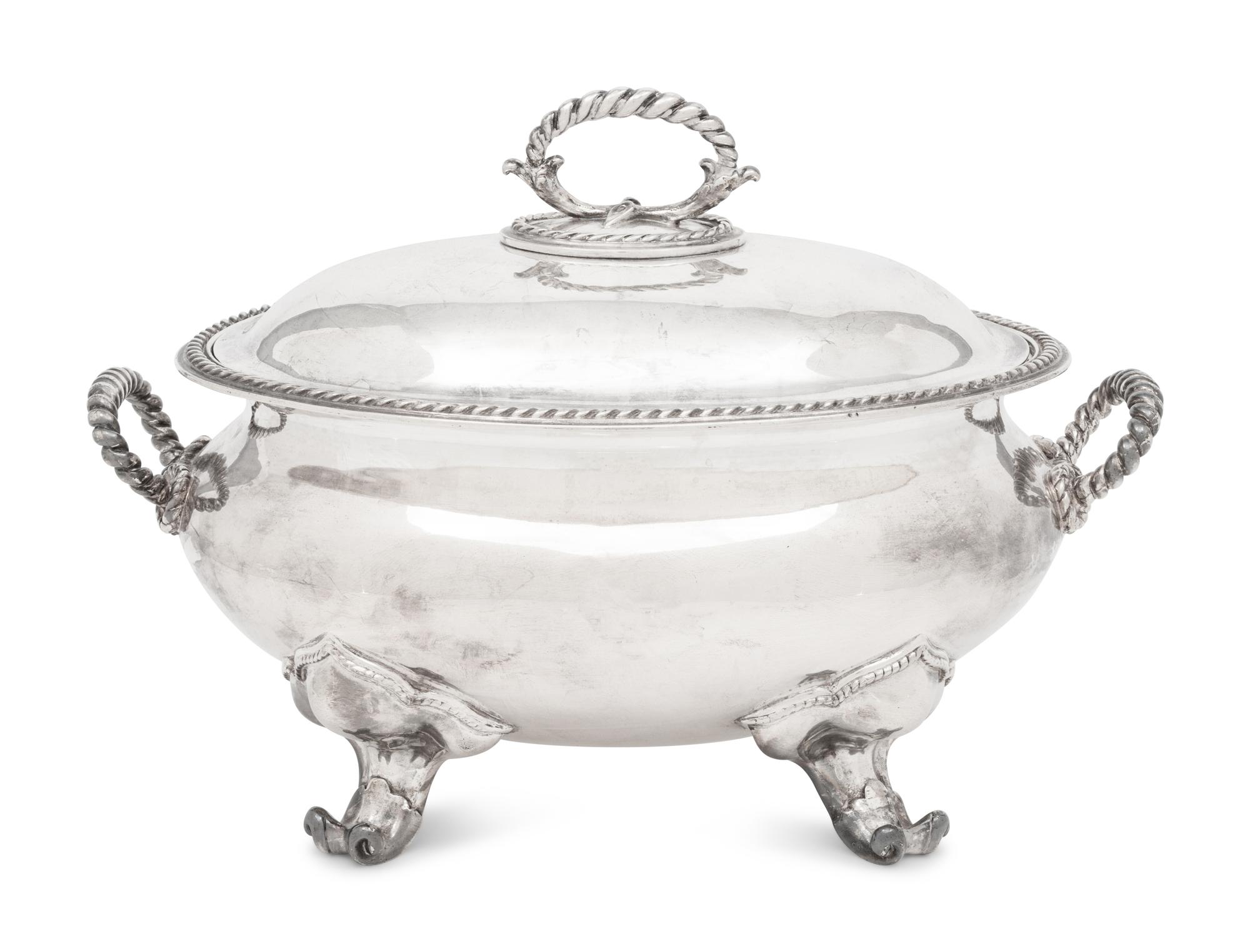 An English Silver-Plate Covered Tureen