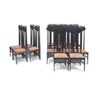 Charles Rennie Mackintosh (Scottish, 1868–1928) — Set of 14 Argyle Chairs Cassina