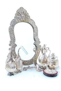 A Group of Silver and Silvered Metal Articles, , 9 total.