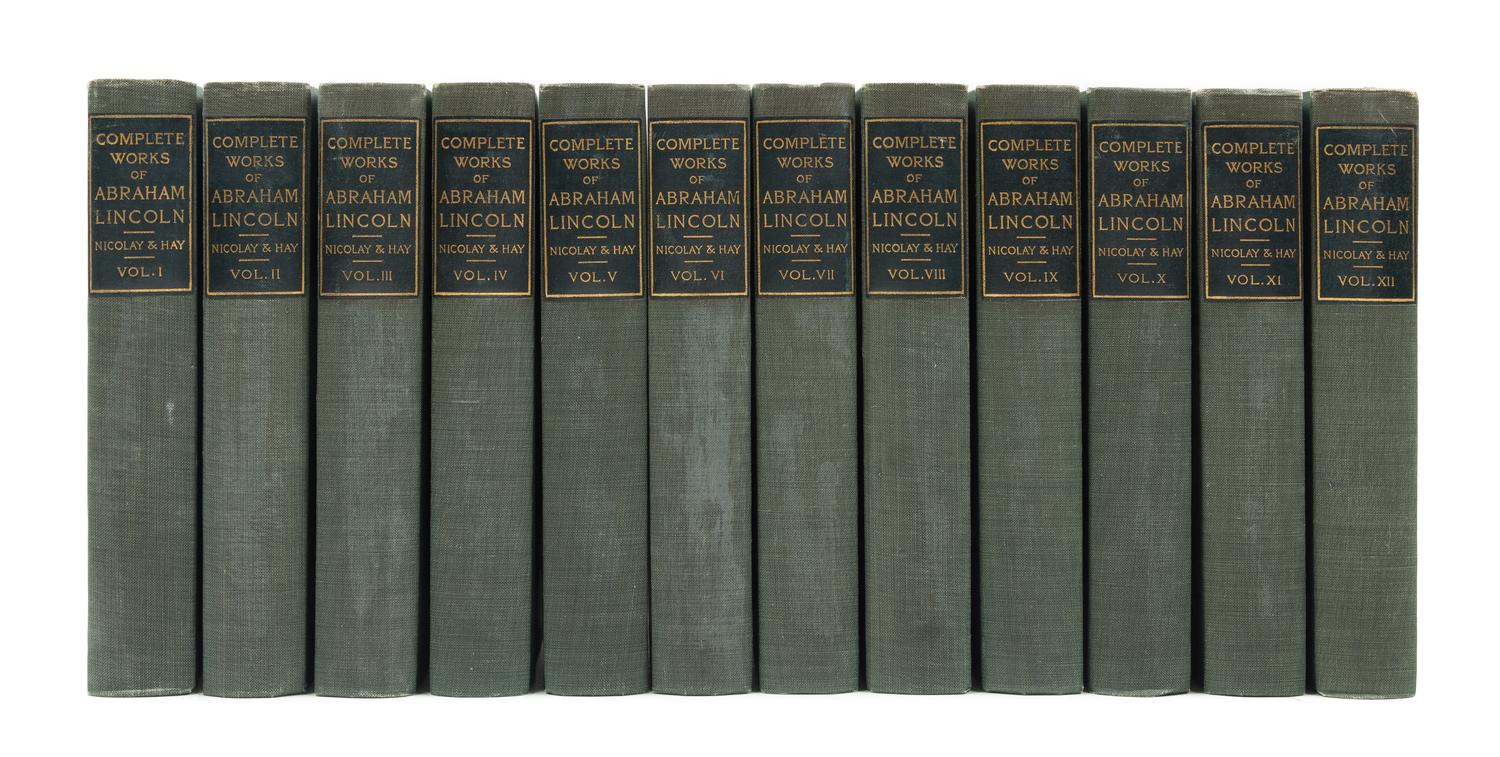 [NICOLAY and HAY] -- LINCOLN, Abraham (1809-1865). Works. New York: Lamb Publishers, 1905. 12 volumes.