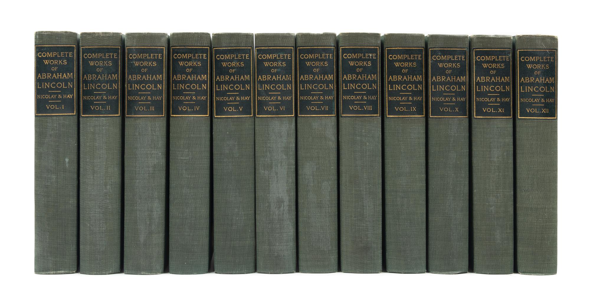 [NICOLAY and HAY] -- LINCOLN, Abraham (1809-1865). Works. New York: Lamb Publishers, 1905. 12 volumes.
