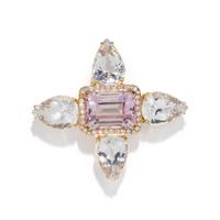 MULTIGEM AND DIAMOND BROOCH