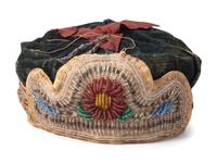 Anishinaabe and Tuscarora Beaded Cotton Caps