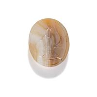 A Neoclassical Banded Agate Ring Stone with the Gods Ceres and Eros