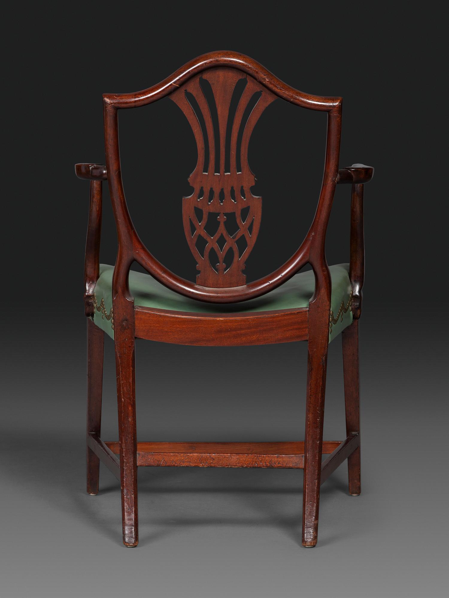 A Federal Carved Mahogany Armchair