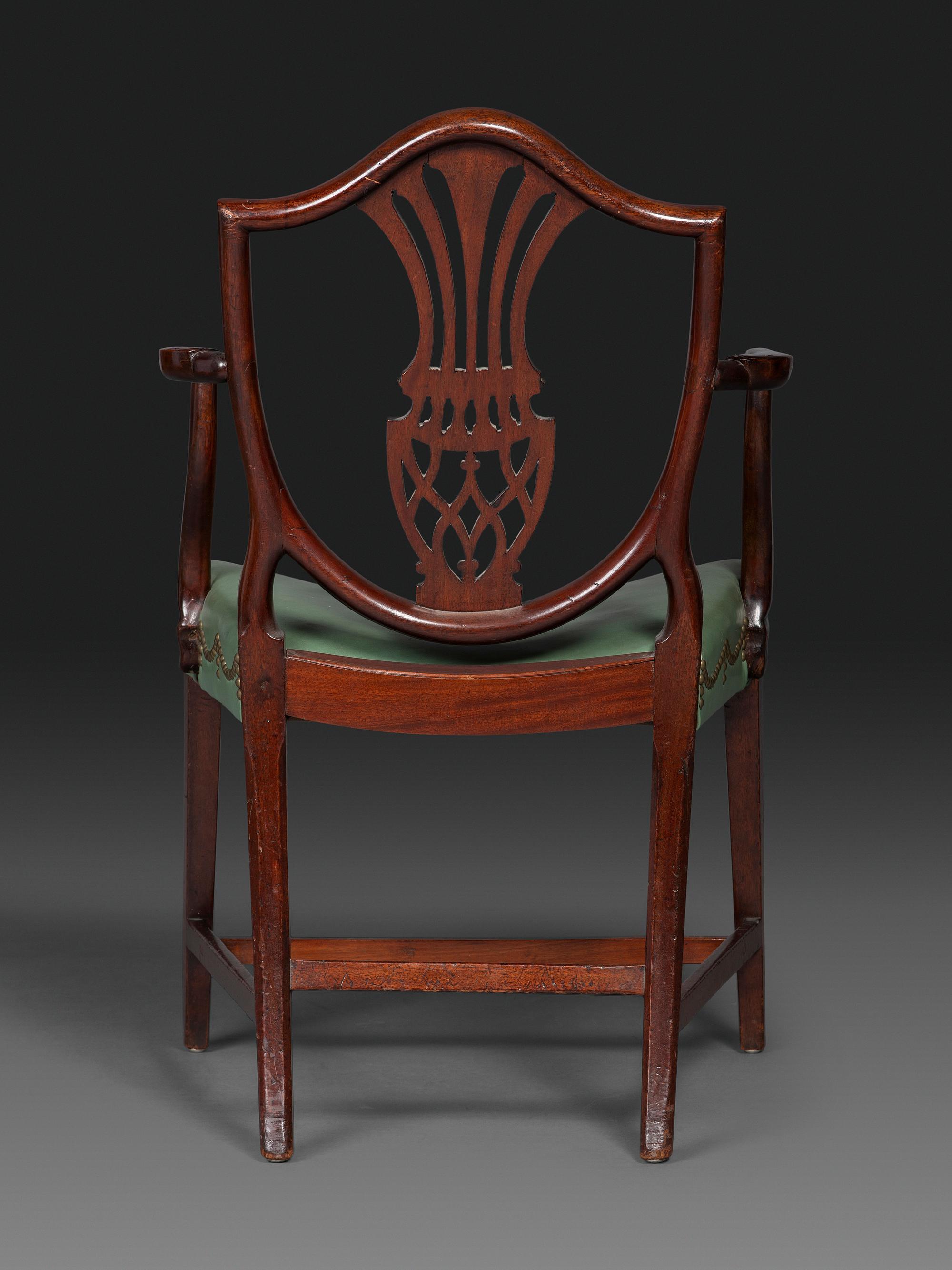 A Federal Carved Mahogany Armchair