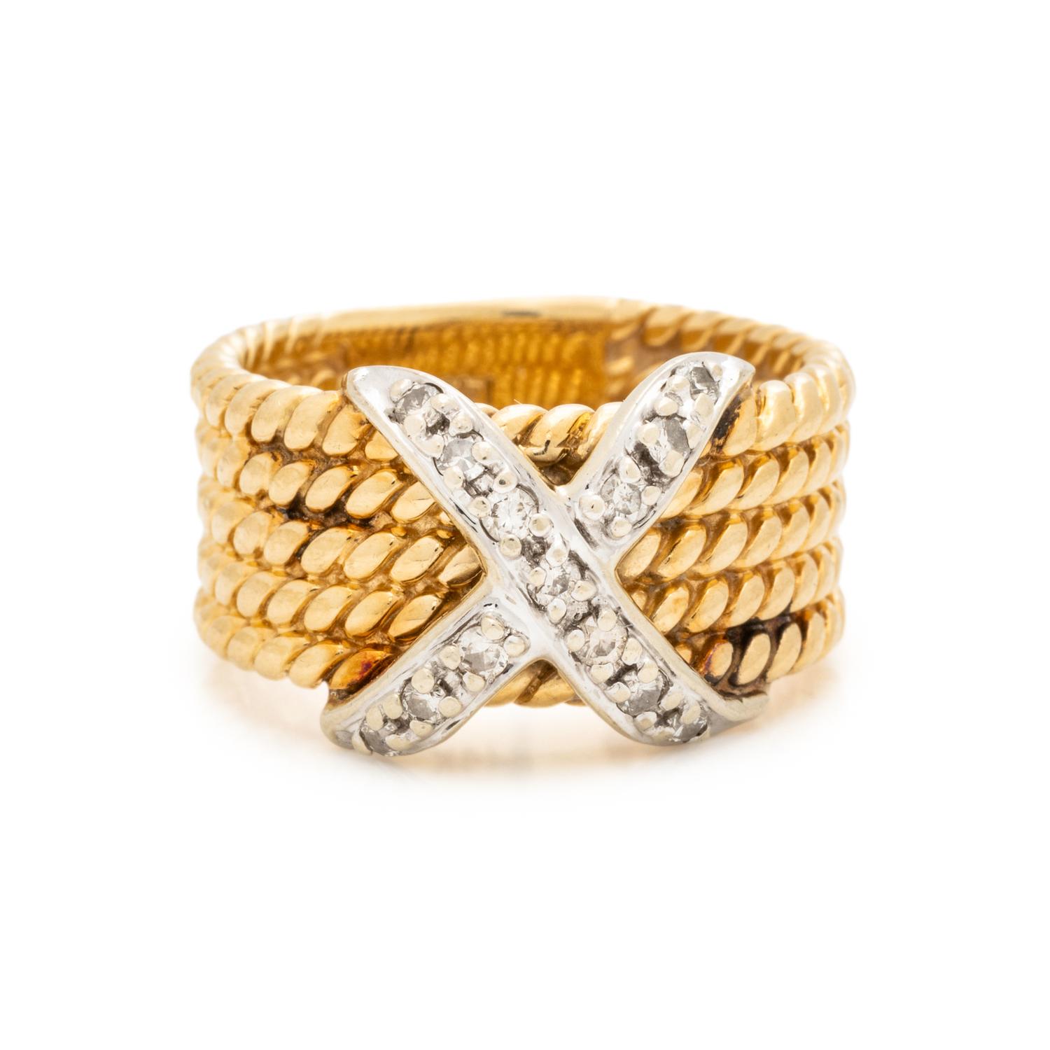 LE VIAN, BICOLOR GOLD AND DIAMOND RING