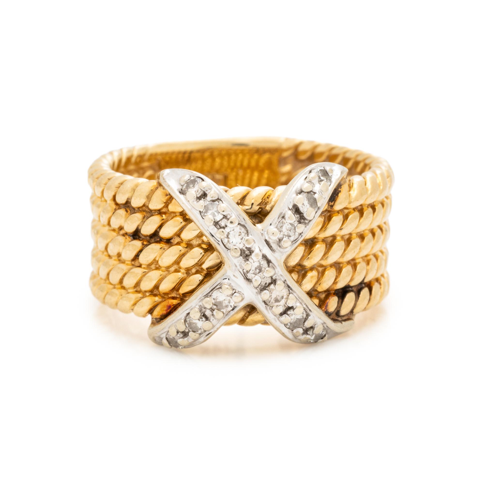 LE VIAN, BICOLOR GOLD AND DIAMOND RING
