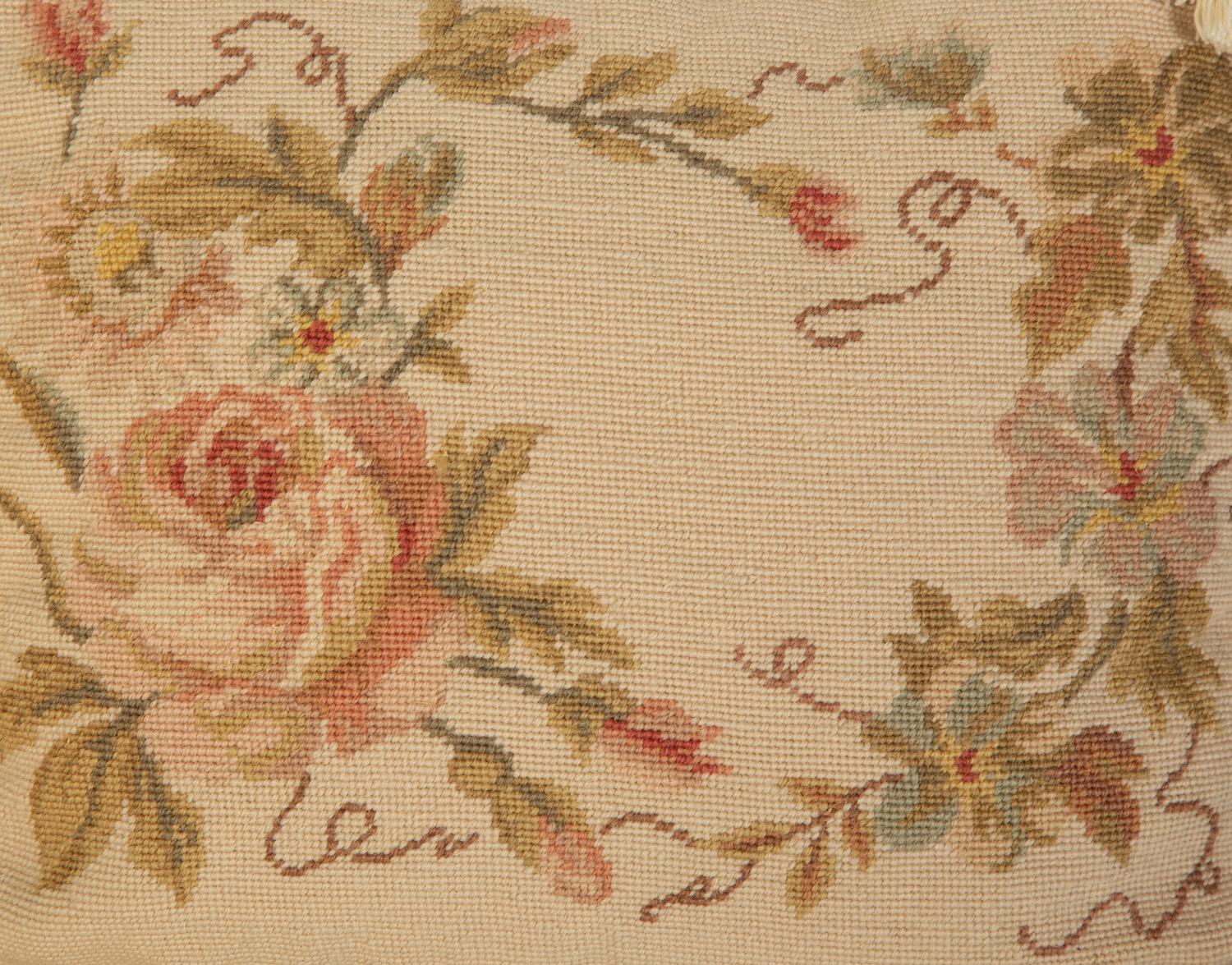 Four Scalamandré Velvet Pillows and a a Pair of Needlework Pillows — 20th Century