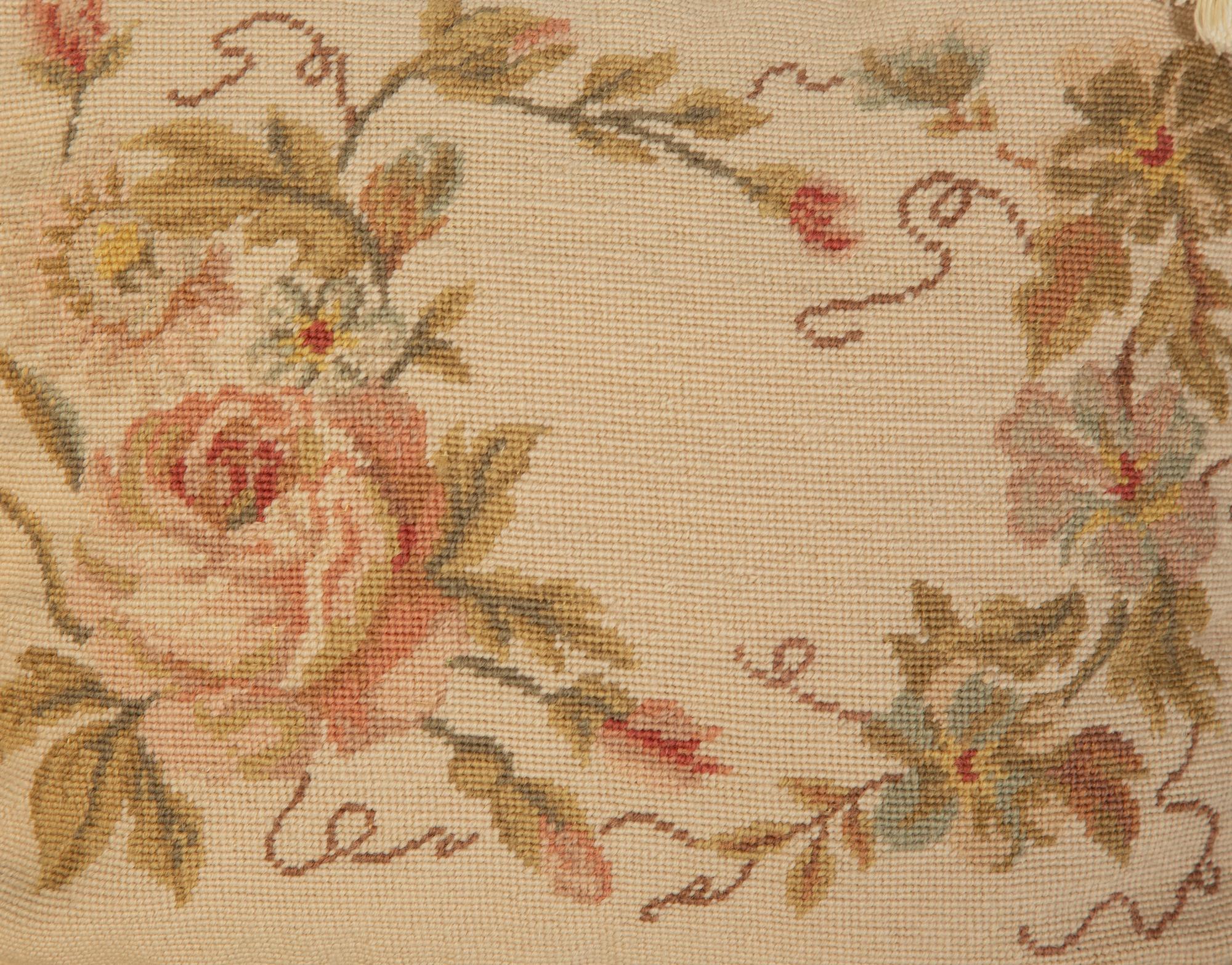 Four Scalamandré Velvet Pillows and a a Pair of Needlework Pillows — 20th Century