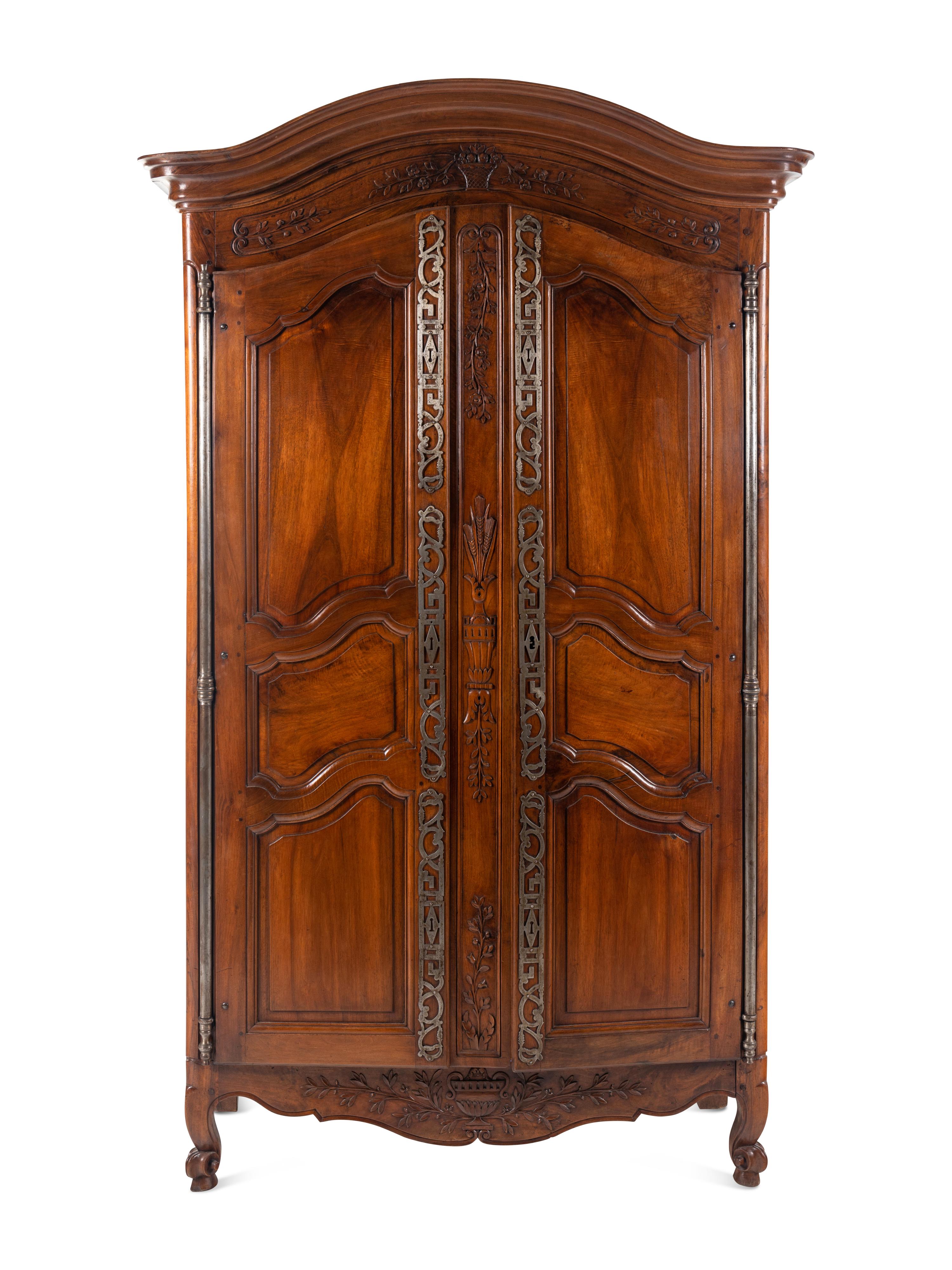 A Louis XV Provincial Walnut Armoire
