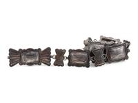 Navajo Heavily Stamped Silver Link Concha Belt