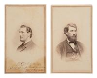 [CIVIL WAR]. CDVs of George Barnard (1819-1902) as US Government Photographer, Military Division of Mississippi, and his assistant, D.O. Adams.