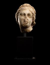 A Roman Marble Head of a Woman