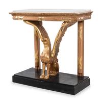A Swedish Giltwood Console Table and Mirror