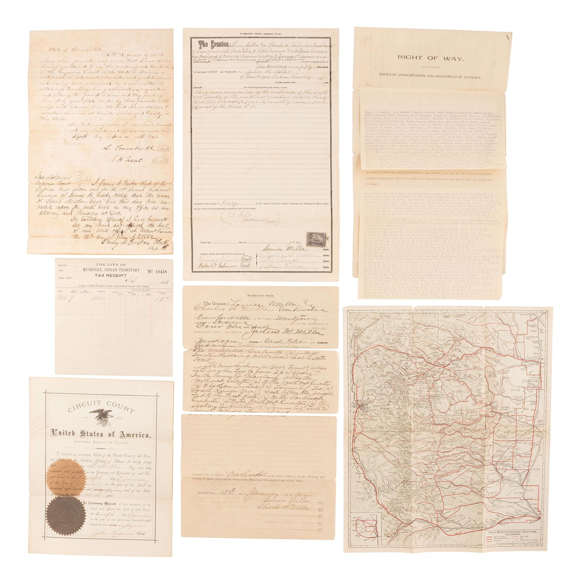 [NATIVE AMERICANS]. Early 20th century Indian Territory photo album and related documentation.