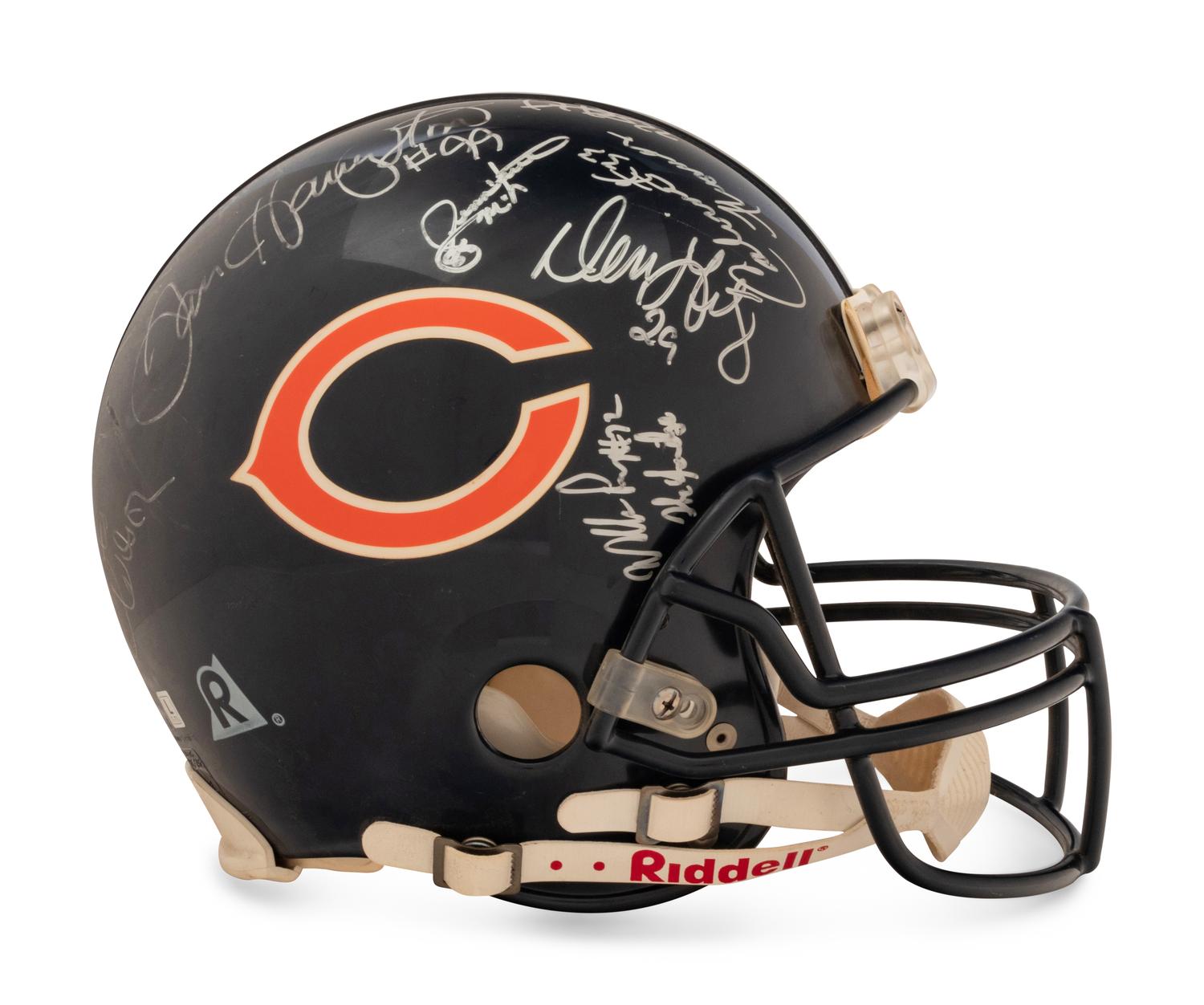 A 1980s Chicago Bears Signed Autograph Full Size Helmet (Beckett Authentication Services BAS Certified),