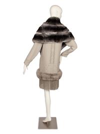 J. Mendel Black and White Chinchilla Stole, 2000s