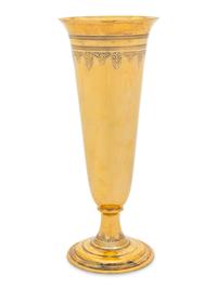 A Tiffany and Co. Silver-Gilt Vase