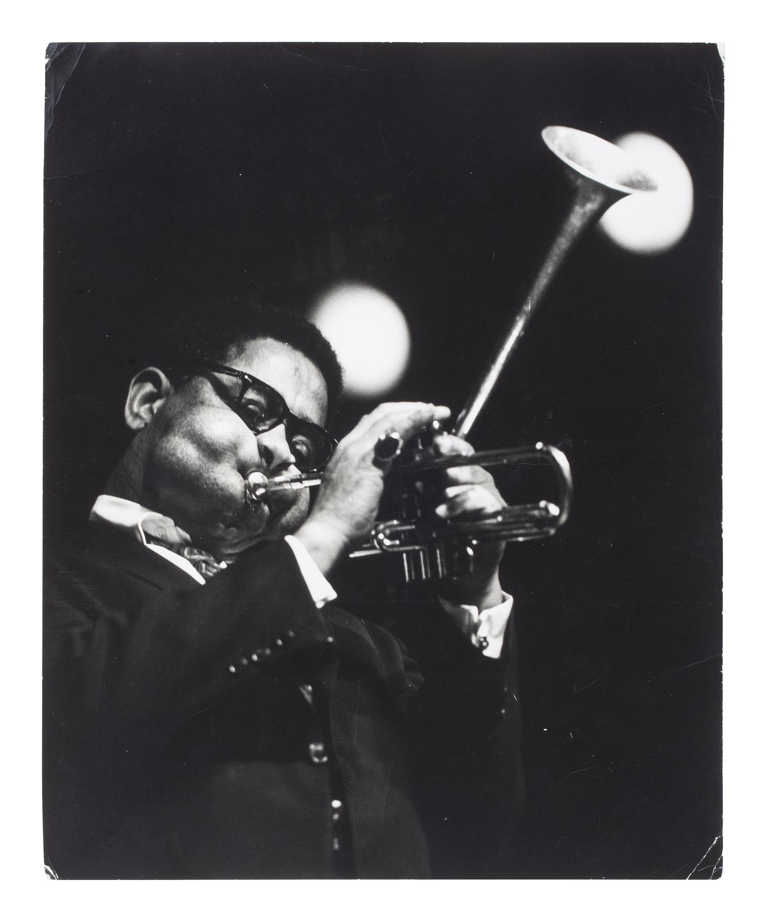 [EARLY PHOTOGRAPHY] -- [MUSIC]. A group of 5 photographs of jazz musicians taken by African American photographer Charles "Chuck" STEWART (1927-2017). New York, ca 1960s.