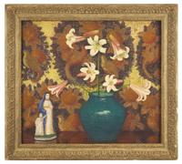 Lilies in Turquoise Vase