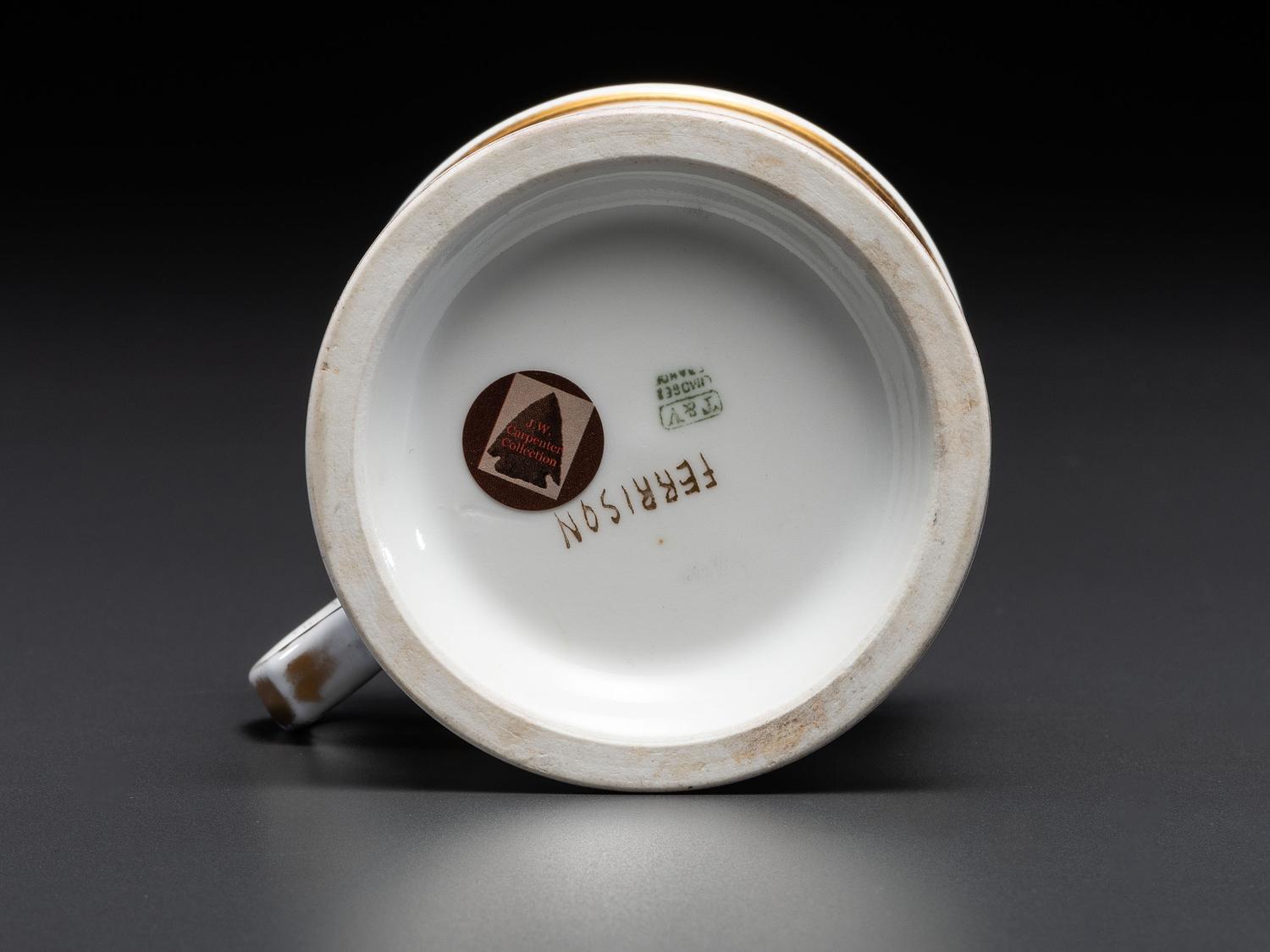 A Gambler's Porcelain Shaving Mug