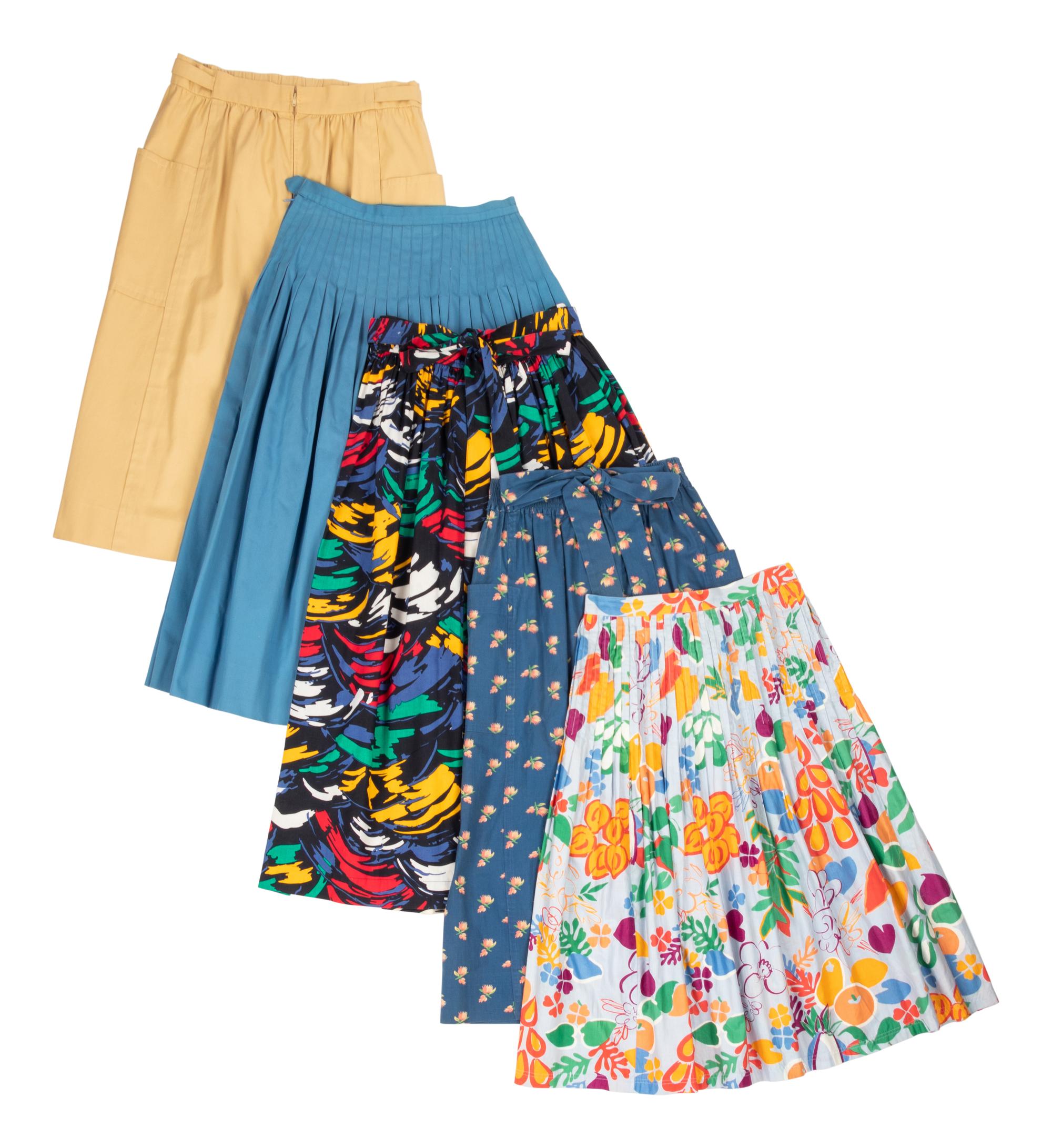 Five Vintage Designer Skirts, 1970-80s