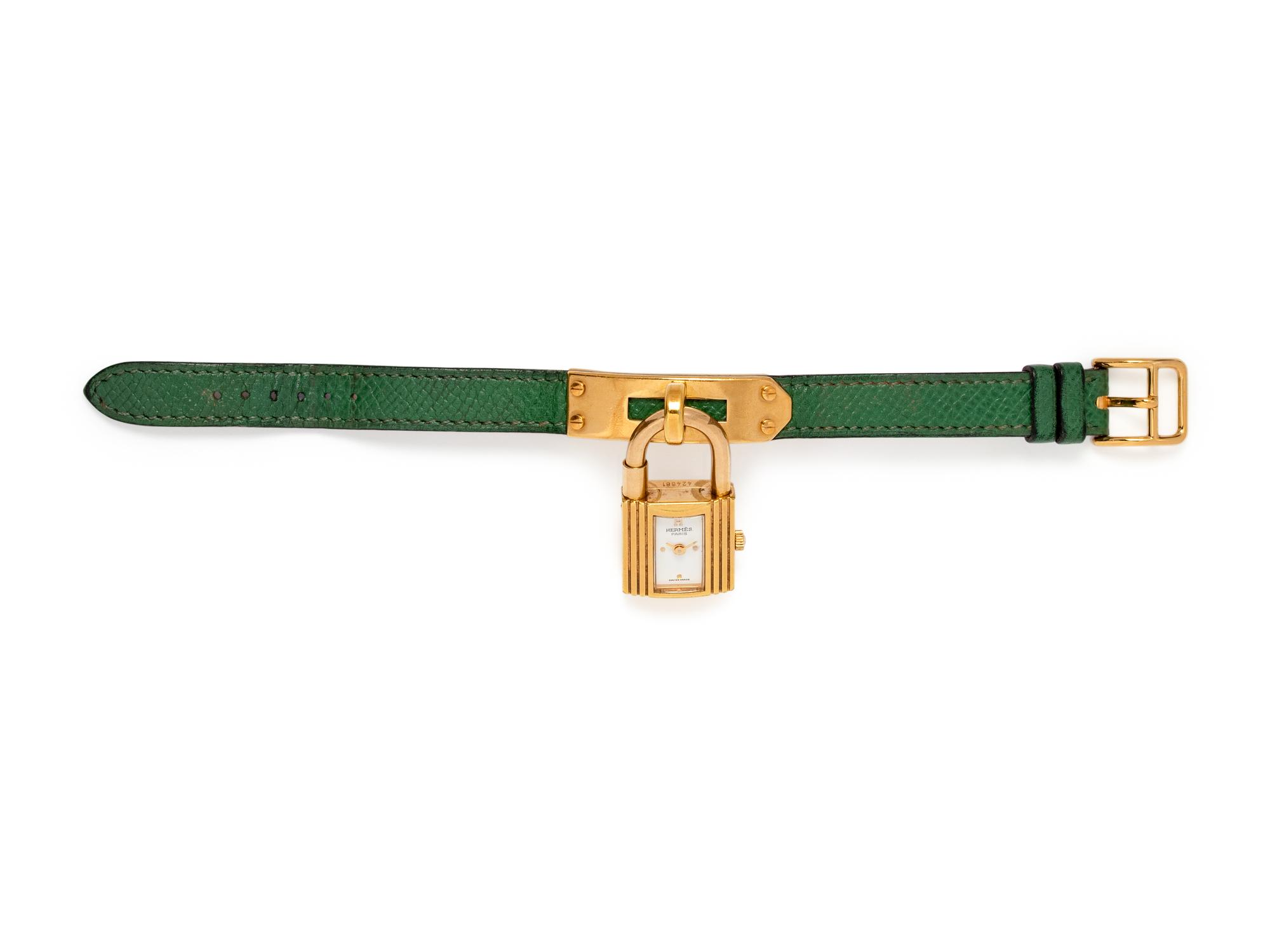 HERMÈS, GOLD-PLATED 'KELLY' WRISTWATCH