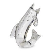 A Steuben Glass and 18 Karat Gold Trout And Fly Sculpture