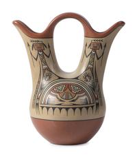Polychrome Pottery Wedding Vase