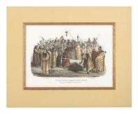 [BODMER, Karl (1809-1893)]. Scalptanz Der Monnitarri. Danse du Scalp des Meunitarris .