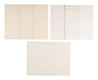 [CIVIL WAR - NAVY] -- WELLES, Gideon (1802-1878). Group of 3 letters signed by Welles, comprising:
