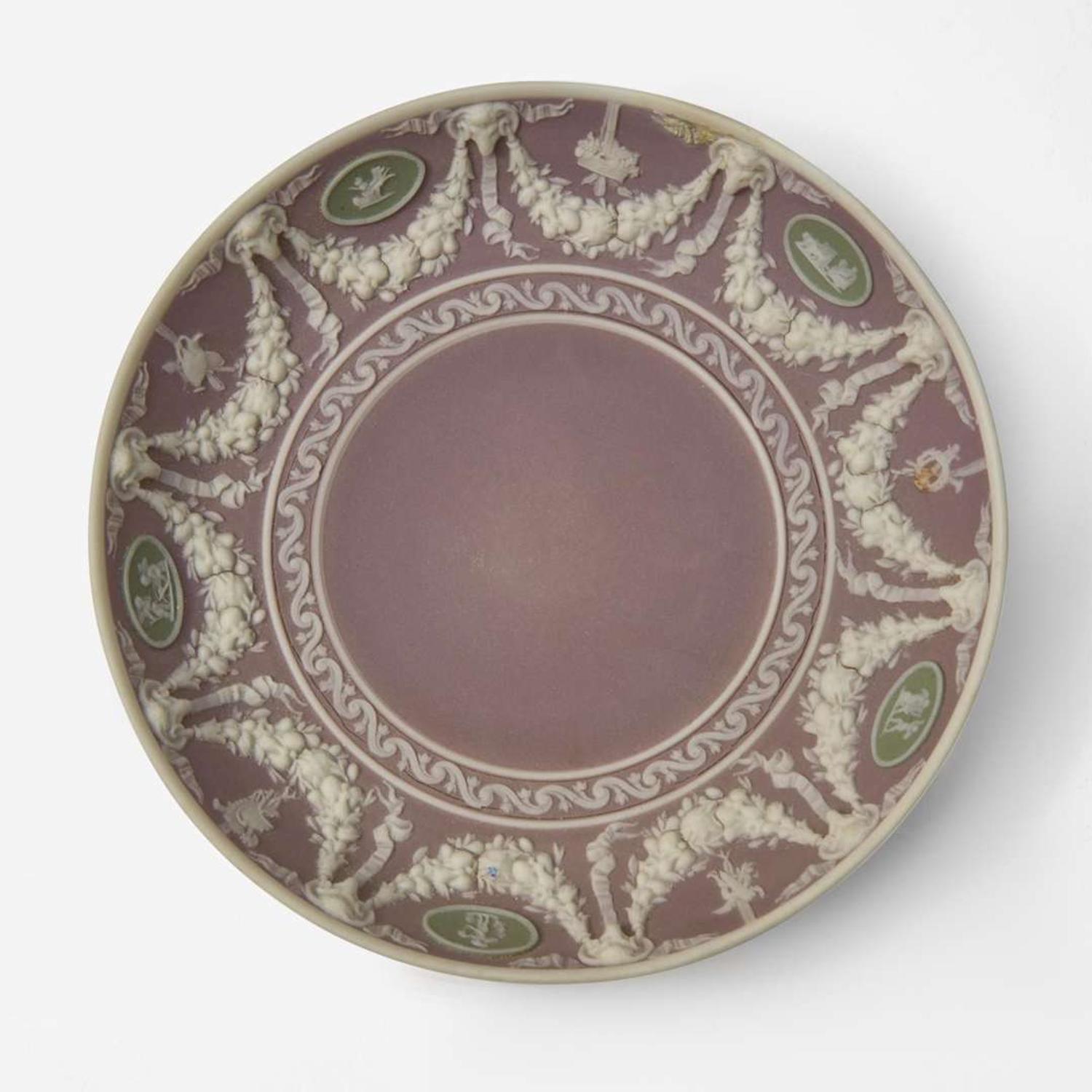 A Wedgwood Tricolor Jasperware Cup and Saucer UK, circa 1870