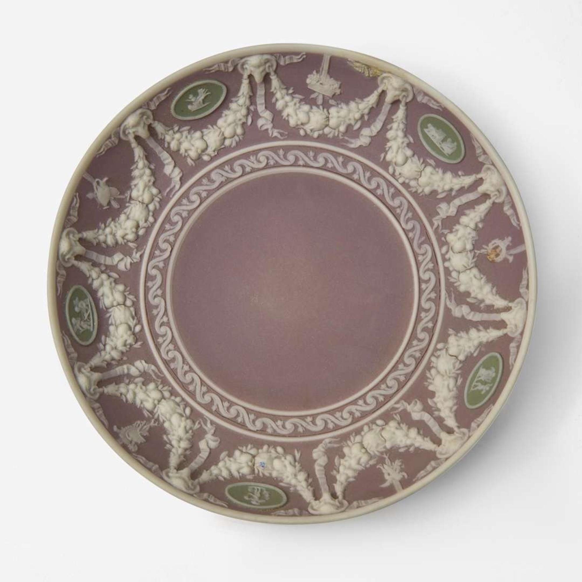 A Wedgwood Tricolor Jasperware Cup and Saucer UK, circa 1870