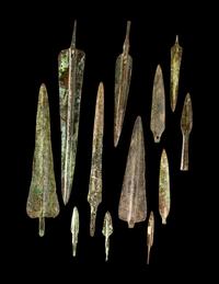 A Group of 25 Luristan Bronze Spearheads and Arrowheads