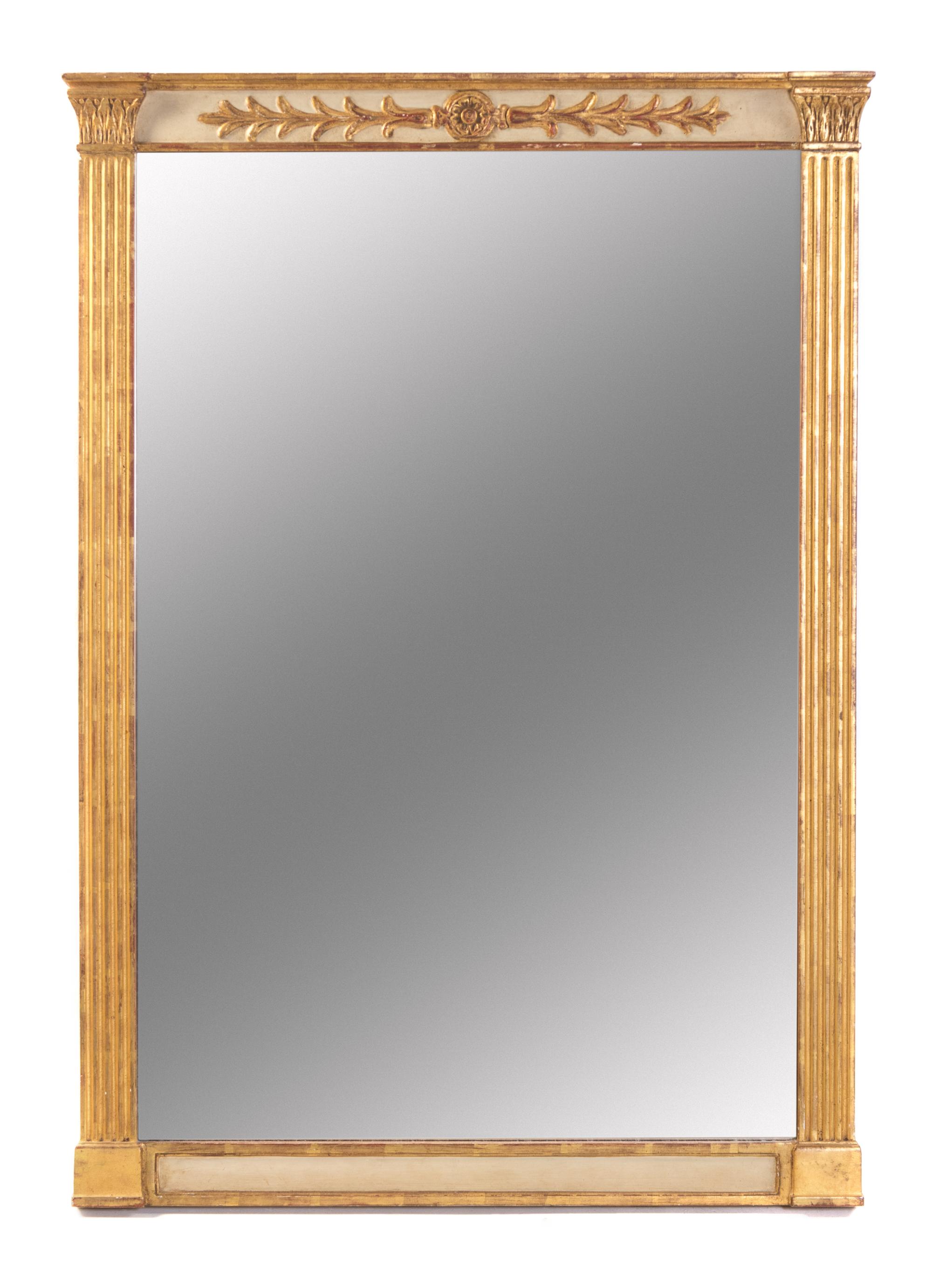 A Continental White Painted and Giltwood Mirror — CIRCA 1920s