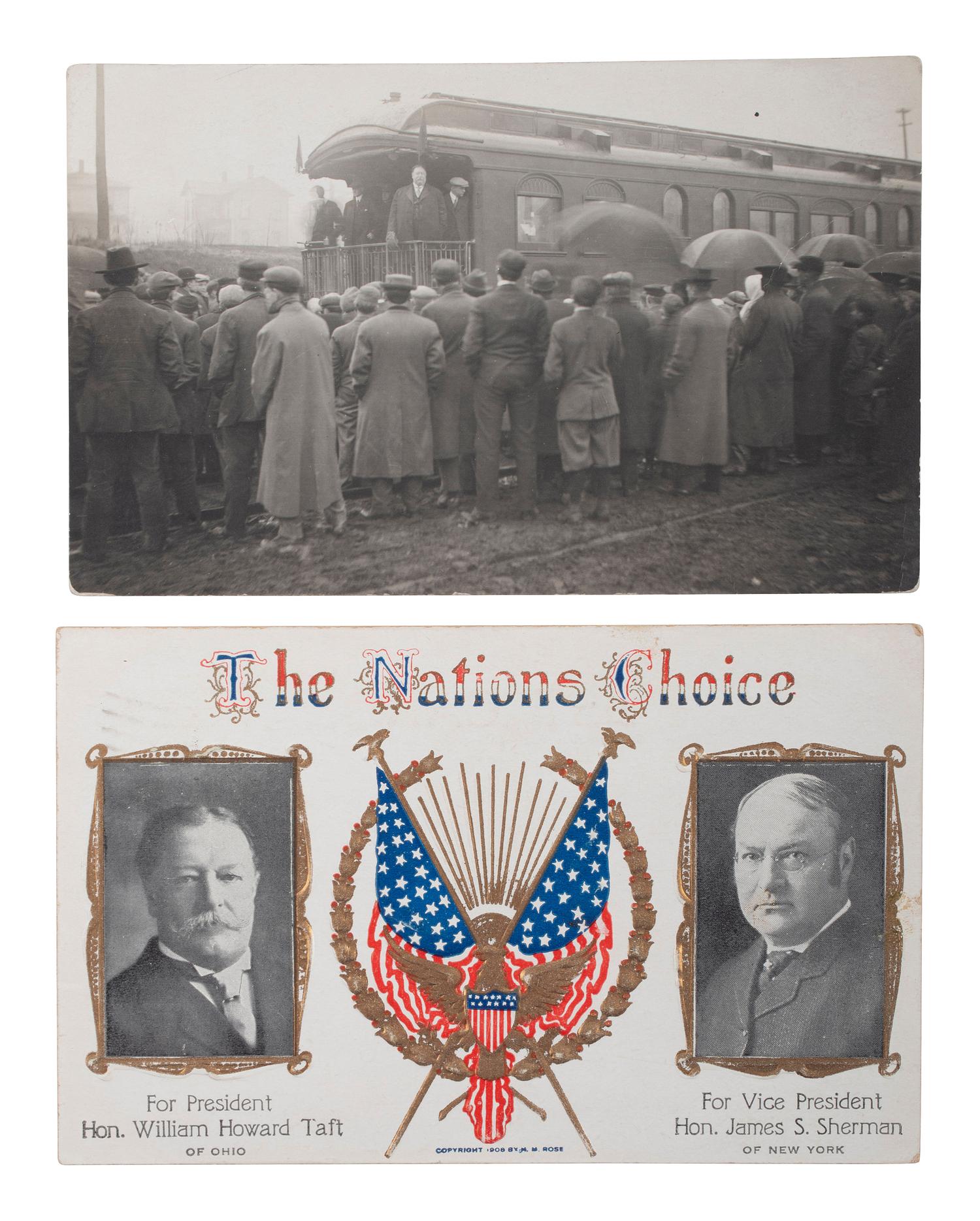 [POLITICS]. 54 postcards & photographs of politicians incl. ROOSEVELT, TAFT & BRYAN.