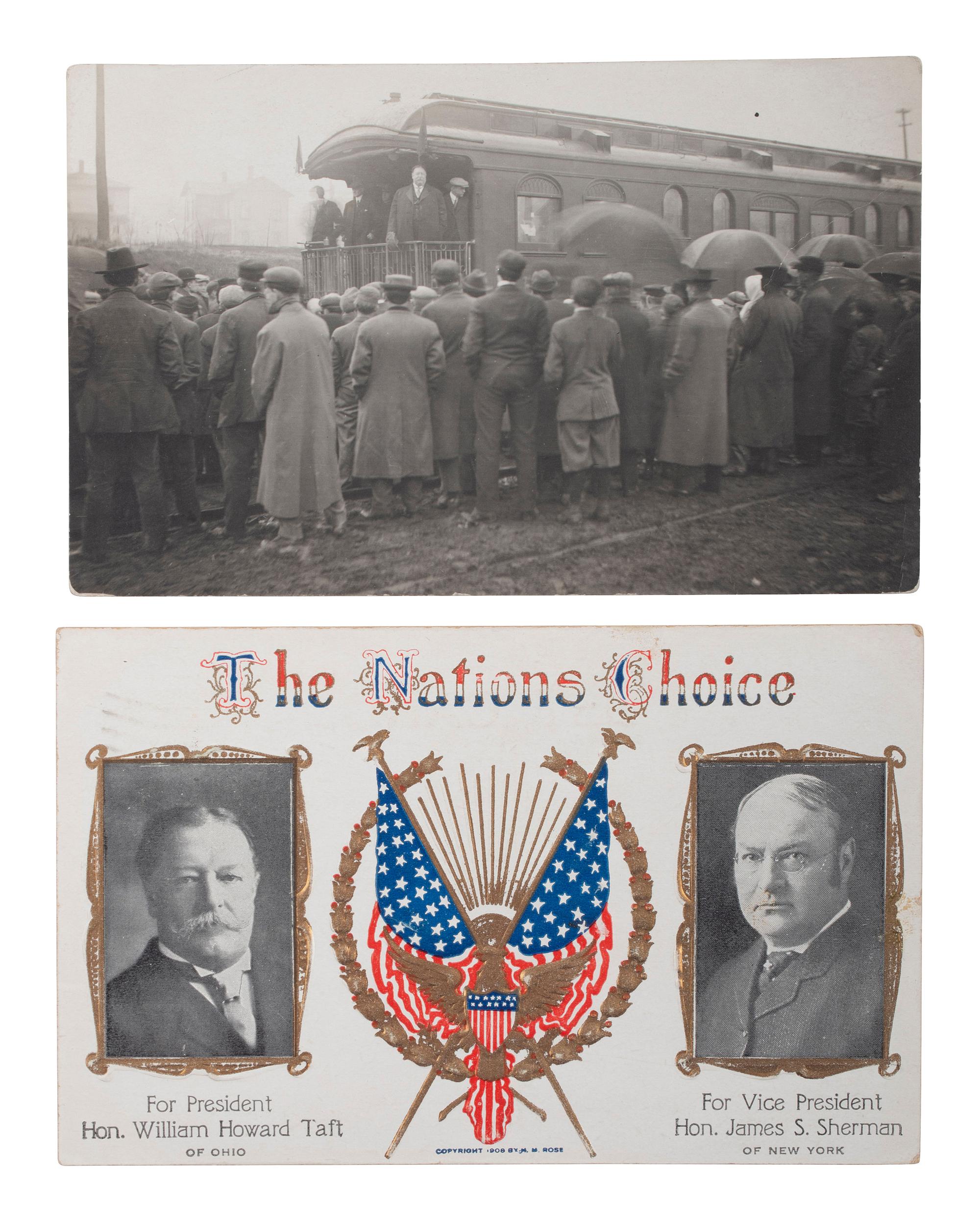 [POLITICS]. 54 postcards & photographs of politicians incl. ROOSEVELT, TAFT & BRYAN.