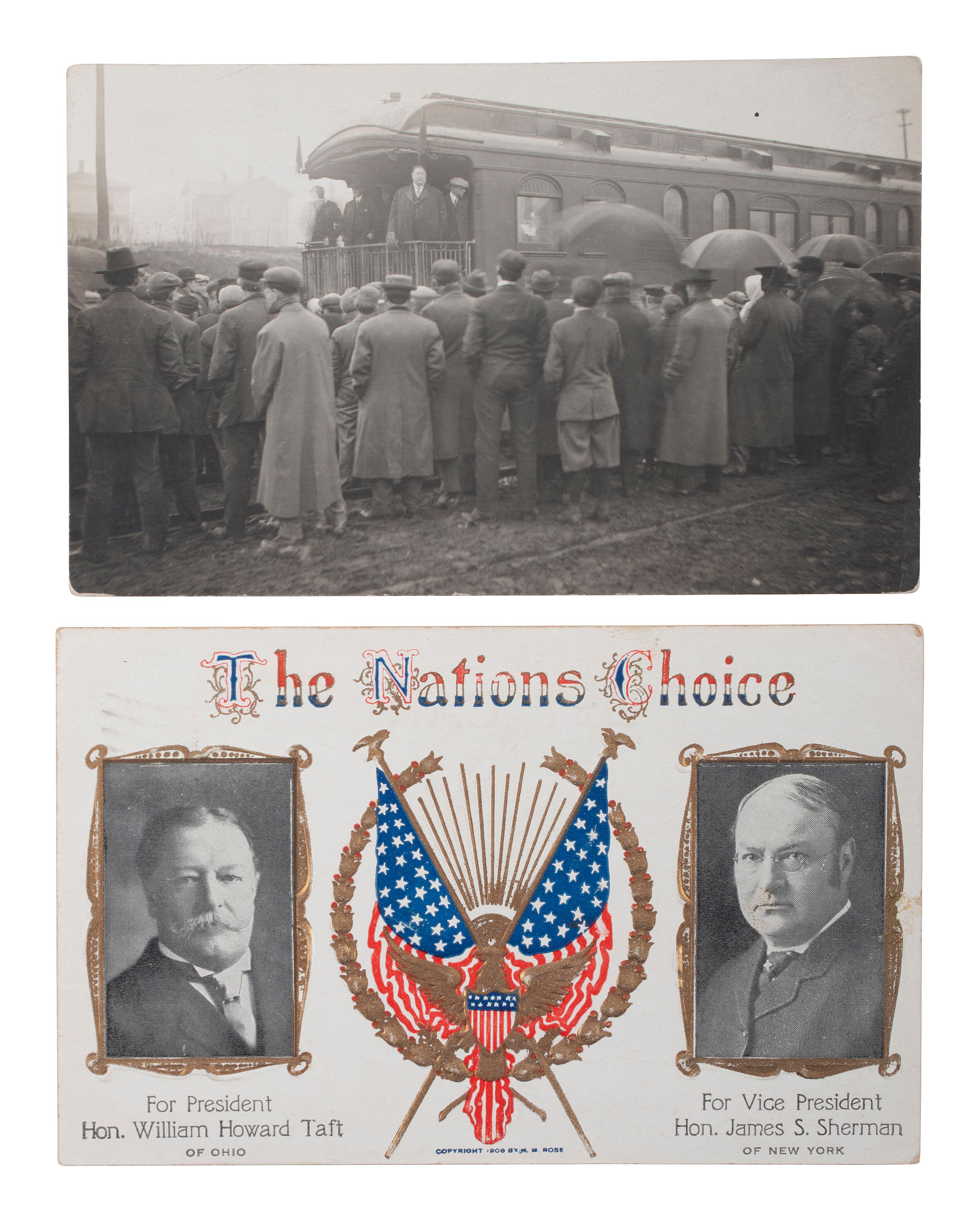 [POLITICS]. 54 postcards & photographs of politicians incl. ROOSEVELT, TAFT & BRYAN.