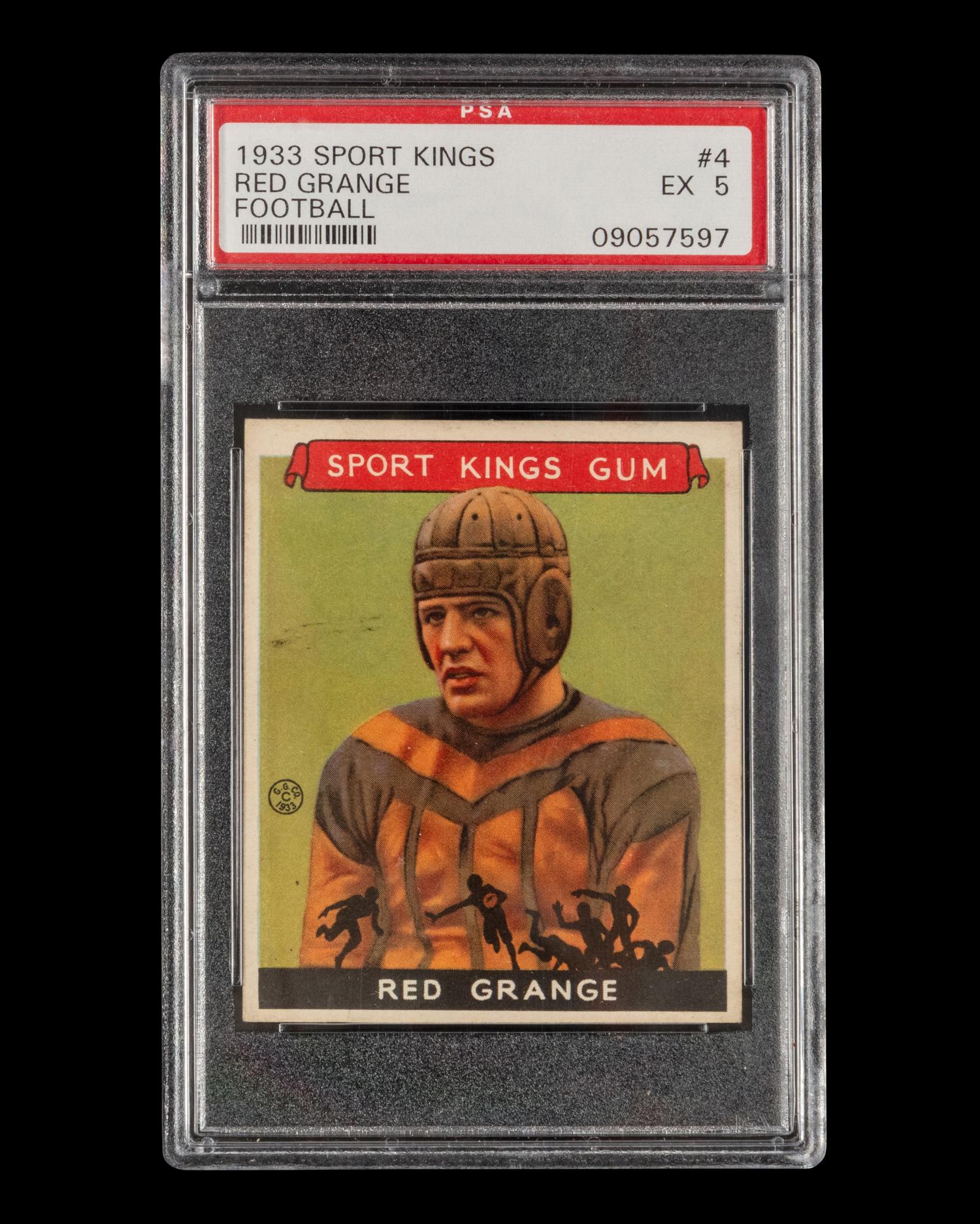 A 1933 Sport Kings Red Grange Football Card No. 4 (PSA 5 EX)