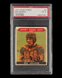 A 1933 Sport Kings Red Grange Football Card No. 4 (PSA 5 EX)