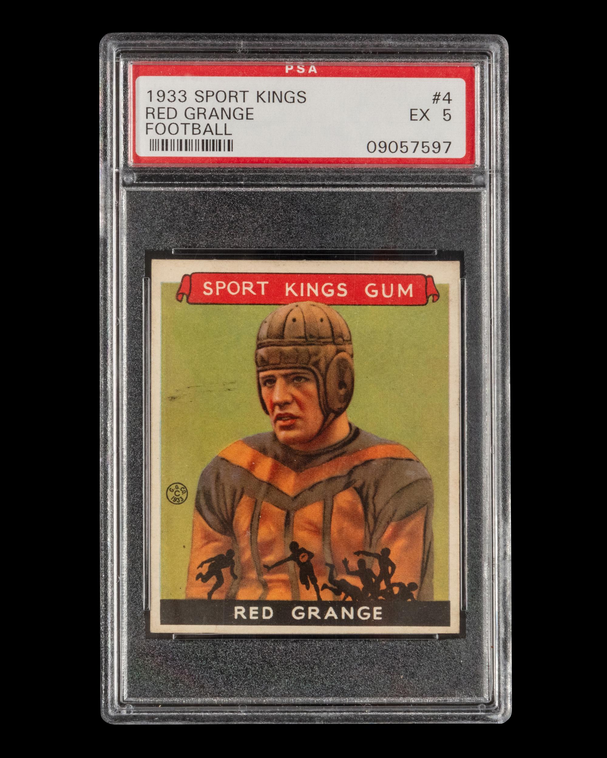 A 1933 Sport Kings Red Grange Football Card No. 4 (PSA 5 EX)