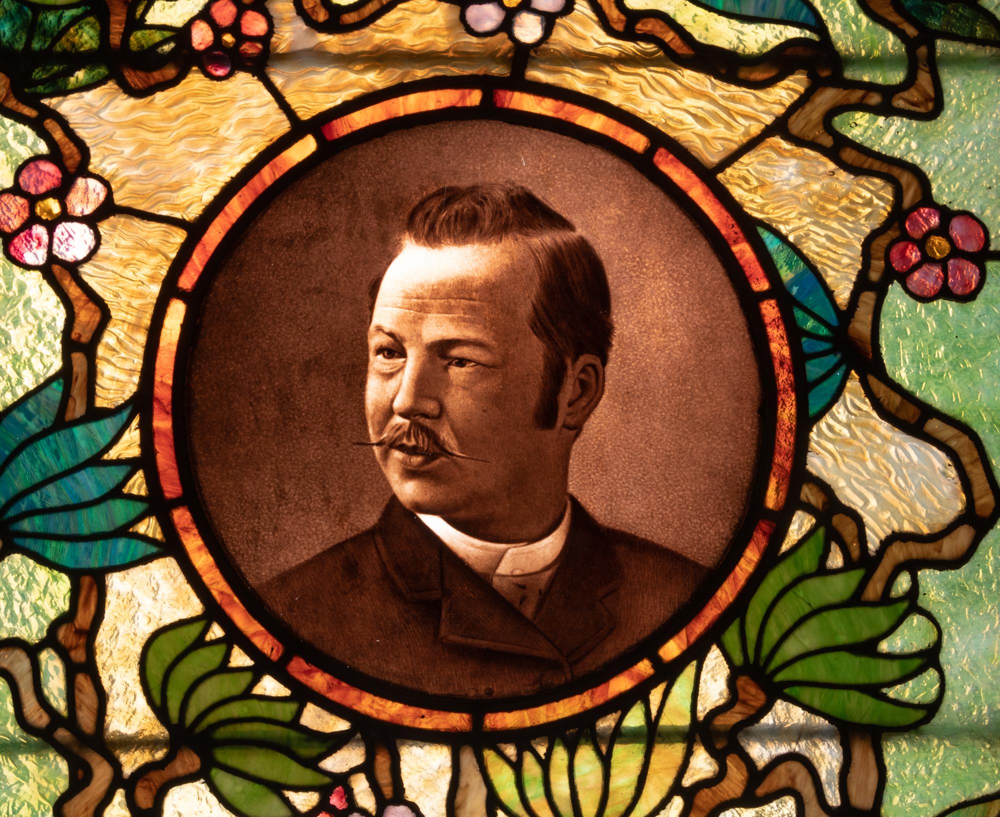 Two Leo P. Frohe Stained Glass Panels