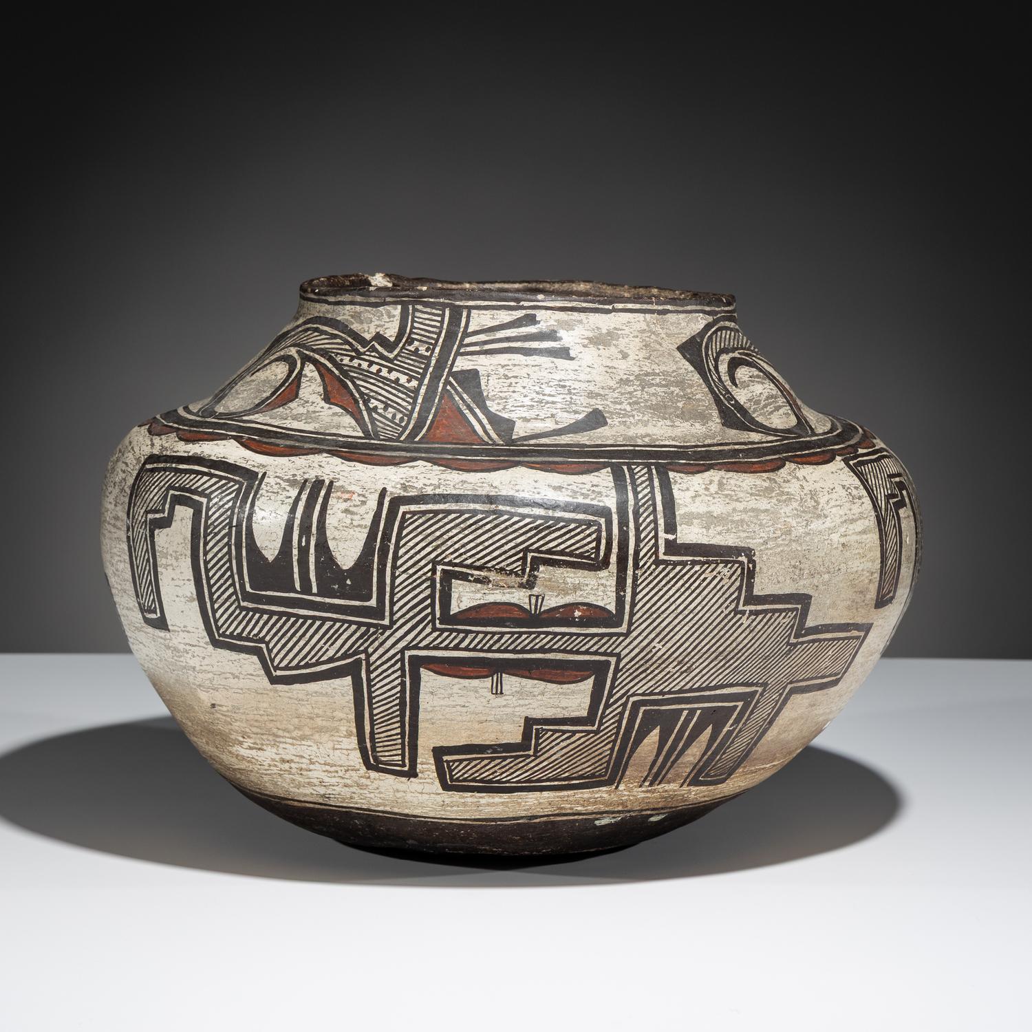 Zuni Polychrome Pottery Olla
