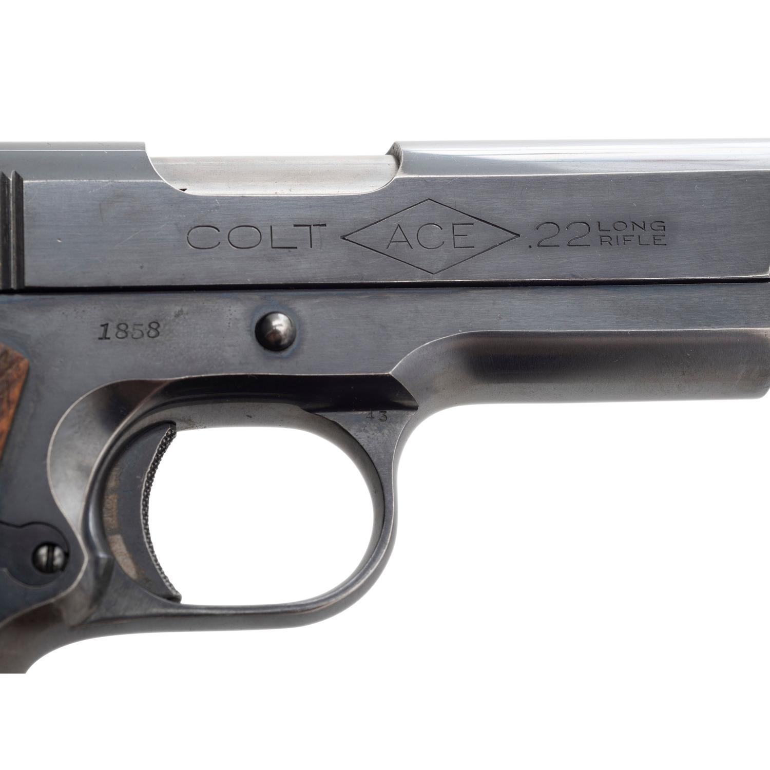 **First Year Production Colt Ace .22 Pistol with One Piece Barrel