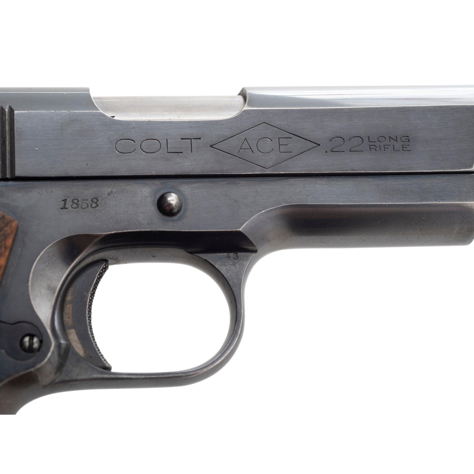 **First Year Production Colt Ace .22 Pistol with One Piece Barrel