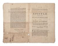 [Americana] [Franklin, Benjamin] Smith, John. The Epistle From Our Yearly-Meeting, for New-Jersey, and Pennsylvania...from the 27th of the Ninth Month, to the 2d of the Tenth Month, inclusive, 1760...