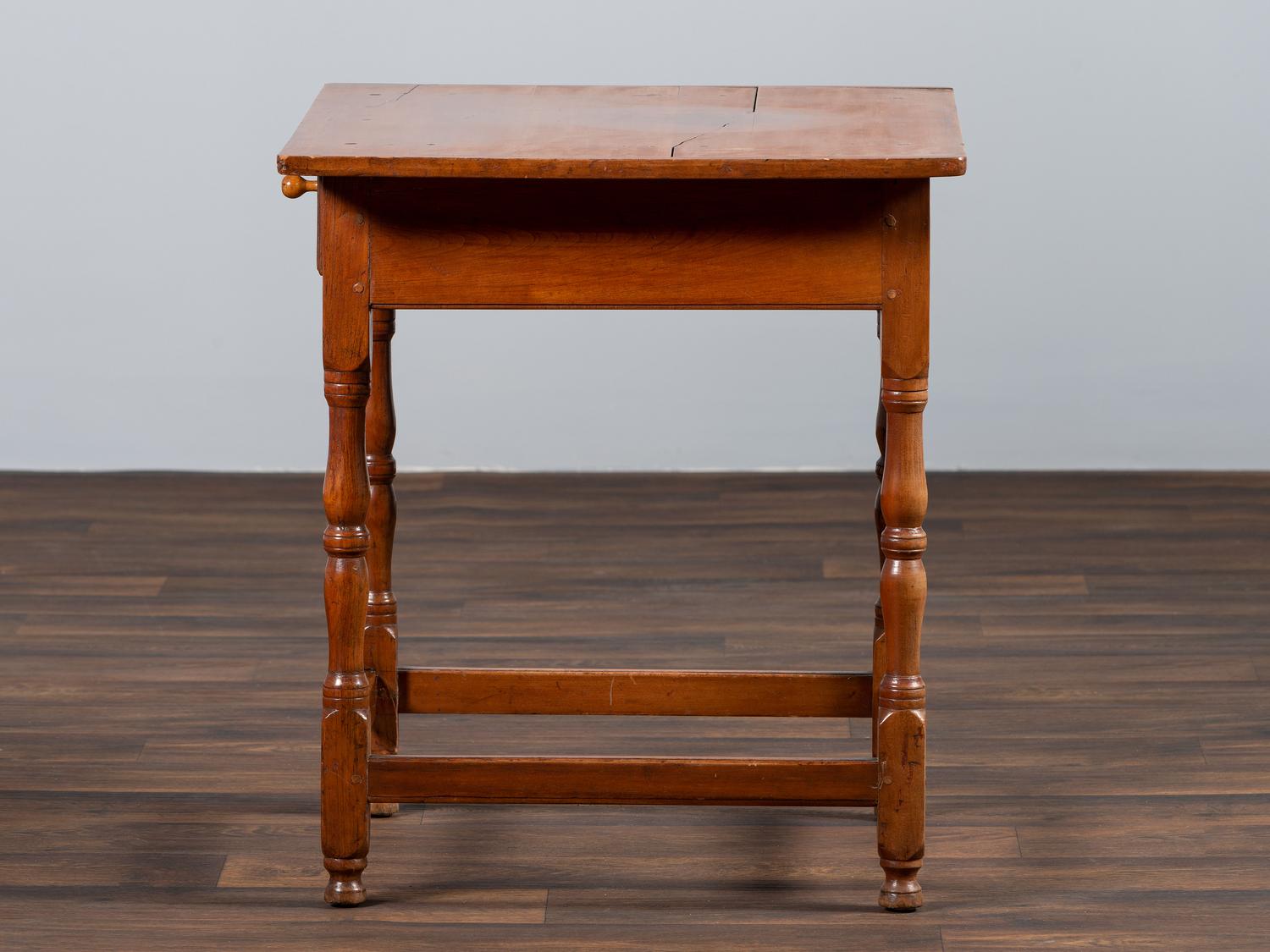A William and Mary Cherrywood One-Drawer Tavern Table