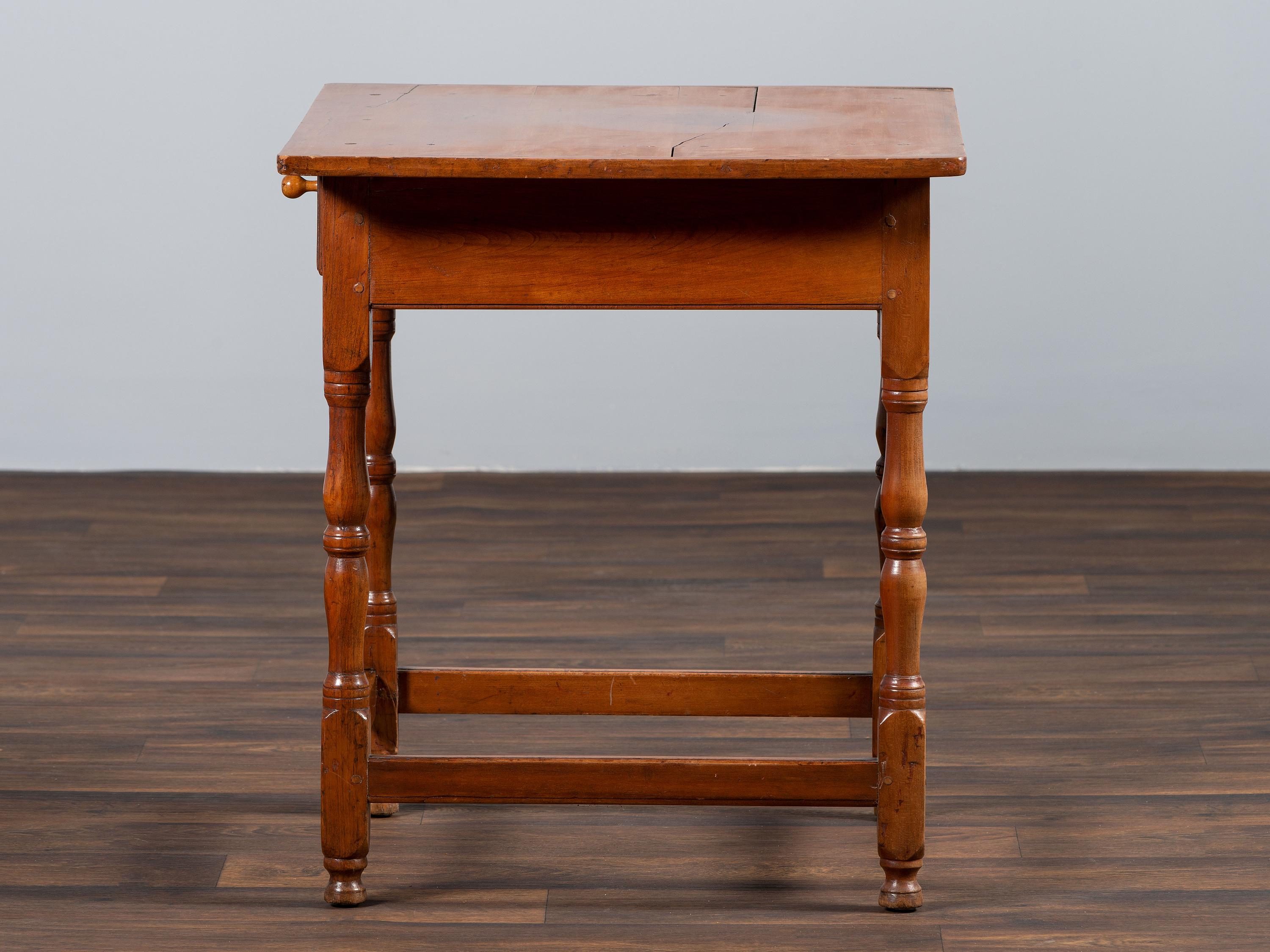 A William and Mary Cherrywood One-Drawer Tavern Table